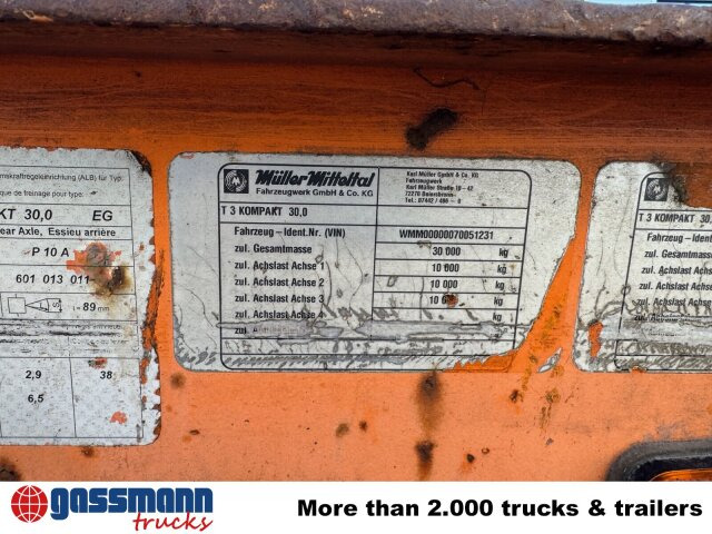 Müller-Mitteltal T 3 Kompakt 30,0, Hydr. Rampen, Verbr. auf 3m - Remorque porte-engin surbaissée: photos 5 Müller-Mitteltal T 3 Kompakt 30,0, Hydr. Rampen, Verbr. auf 3m - Remorque porte-engin surbaissée: photos 5