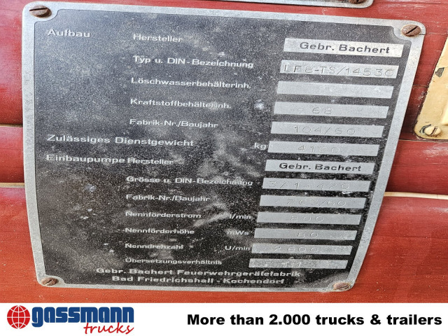 Camion de pompier Opel LF8, Blitz, Oldtimer Feuerwehr,: photos 6