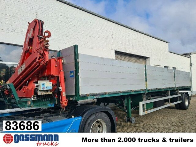 SCHELLING 504 H 22 mit Kran Ferrari 708, 7m/t - Semi-remorque plateau: photos 1 SCHELLING 504 H 22 mit Kran Ferrari 708, 7m/t - Semi-remorque plateau: photos 1
