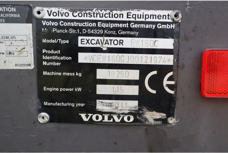 Volvo EW160 C | QUICK COUPLER | ELEVATING CABIN | UMSCHLAG en crédit-bail Volvo EW160 C | QUICK COUPLER | ELEVATING CABIN | UMSCHLAG: photos 20