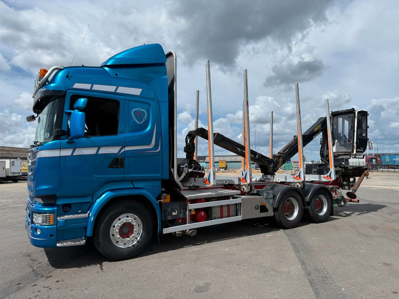 Scania R730 V8 6x4 Palfinger Epsilon M12L80 / Holz Wood - Camion grumier, Camion grue: photos 1 Scania R730 V8 6x4 Palfinger Epsilon M12L80 / Holz Wood - Camion grumier, Camion grue: photos 1