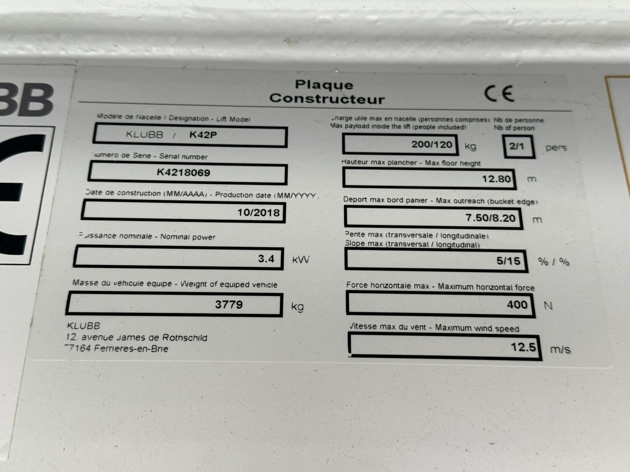 Camion avec nacelle Mercedes Sprinter Zwyżka Podnośnik Koszowy KLUBB K42P UDT WUMAG GSR: photos 11 Camion avec nacelle Mercedes Sprinter Zwyżka Podnośnik Koszowy KLUBB K42P UDT WUMAG GSR: photos 11