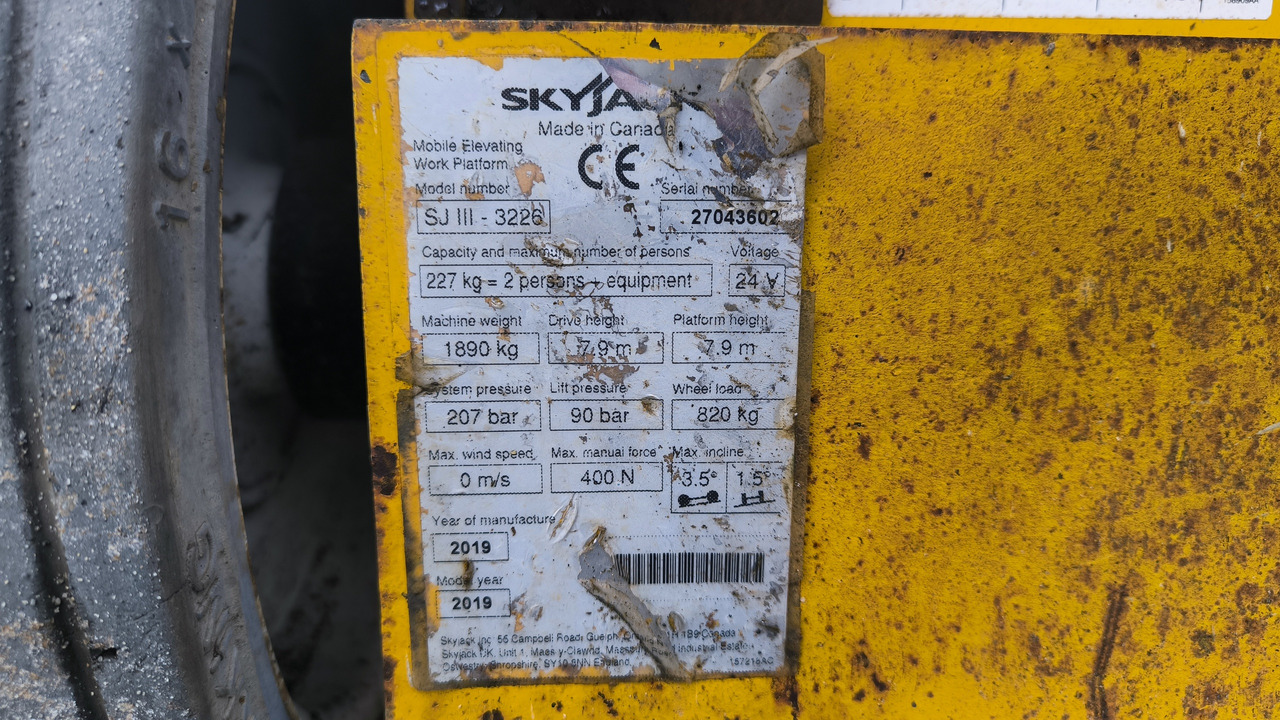 Nacelle ciseaux SKYJACK SJ III 3226: photos 6