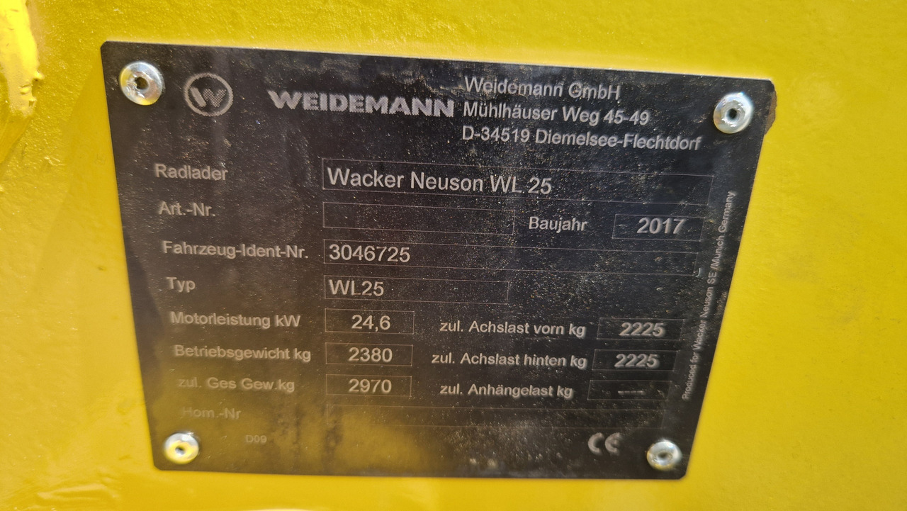 Chargeuse sur pneus WACKER NEUSON WL 25: photos 11 Chargeuse sur pneus WACKER NEUSON WL 25: photos 11