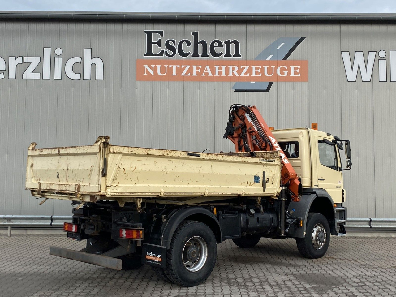 Camion benne, Camion grue Mercedes-Benz 1833 4x4 Axor | Atlas 105.2-A2*Funk*AHK*3 Sitze: photos 6