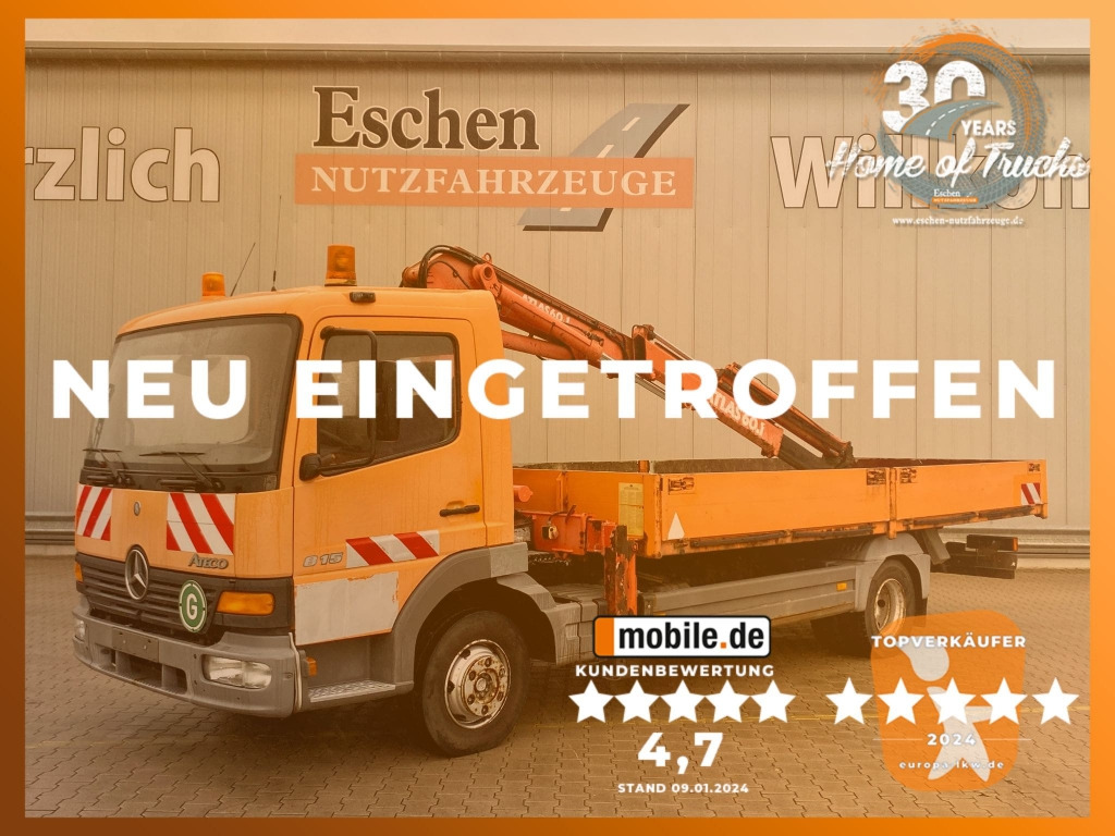 Mercedes-Benz 815 / Atlas-Faltkran - Camion plateau, Camion grue: photos 1 Mercedes-Benz 815 / Atlas-Faltkran - Camion plateau, Camion grue: photos 1