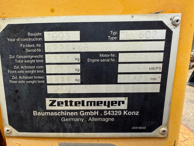 Zettelmeyer ZL 602 - Chargeuse sur pneus: photos 5 Zettelmeyer ZL 602 - Chargeuse sur pneus: photos 5