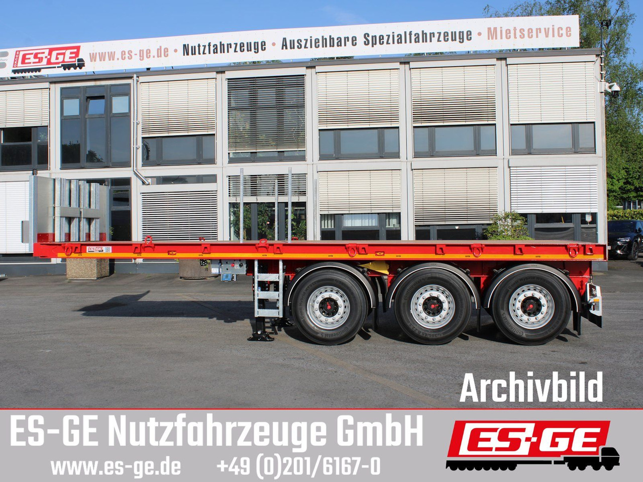 ES-GE 3-Achs-Ballastauflieger - Semi-remorque plateau: photos 1 ES-GE 3-Achs-Ballastauflieger - Semi-remorque plateau: photos 1