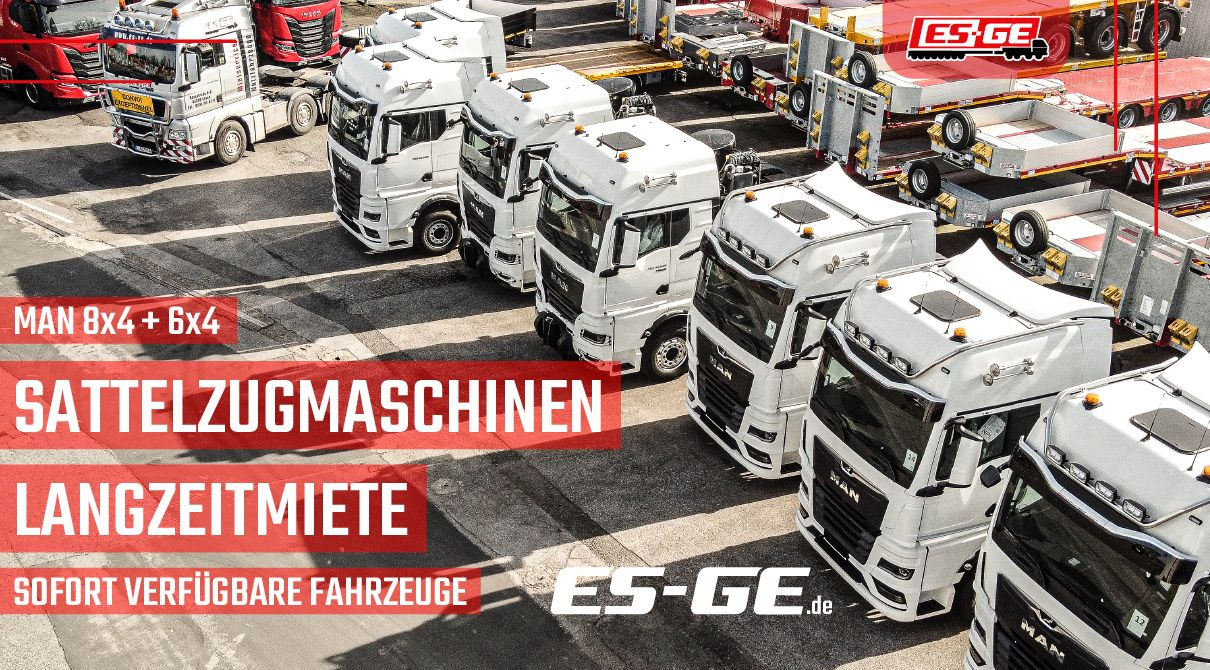 ES-GE 3-Achs-Satteltieflader mit Radmulden - Semi-remorque surbaissé: photos 2 ES-GE 3-Achs-Satteltieflader mit Radmulden - Semi-remorque surbaissé: photos 2