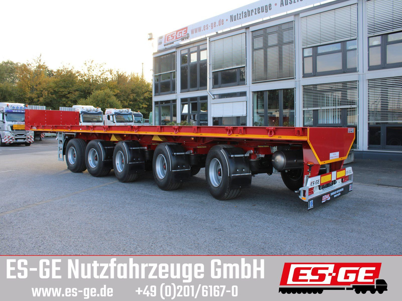 ES-GE 5-Achs-Ballastauflieger - Semi-remorque plateau: photos 1 ES-GE 5-Achs-Ballastauflieger - Semi-remorque plateau: photos 1