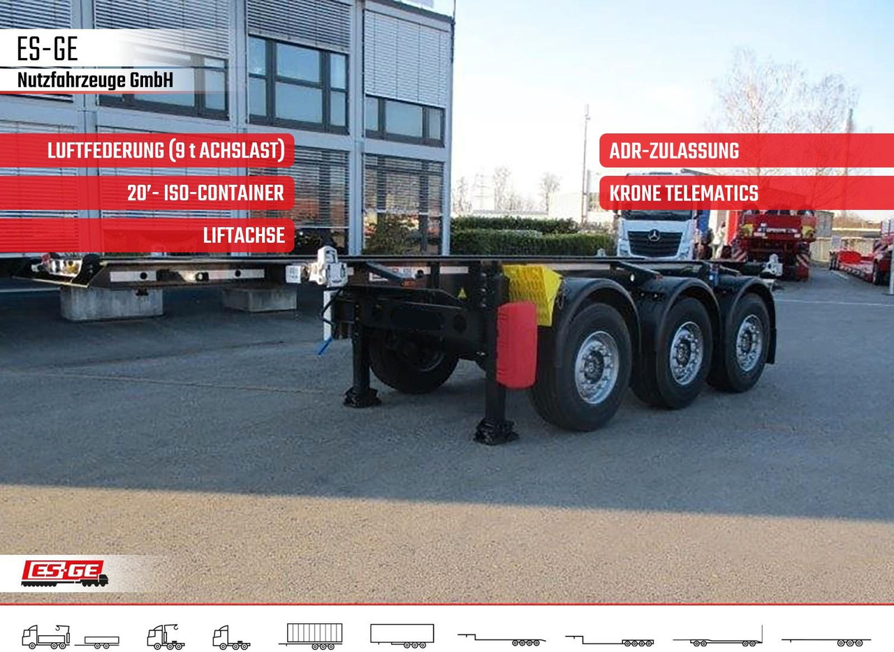 Krone 3-Achs-Containerchassis 20' - Semi-remorque porte-conteneur/ Caisse mobile: photos 1 Krone 3-Achs-Containerchassis 20' - Semi-remorque porte-conteneur/ Caisse mobile: photos 1