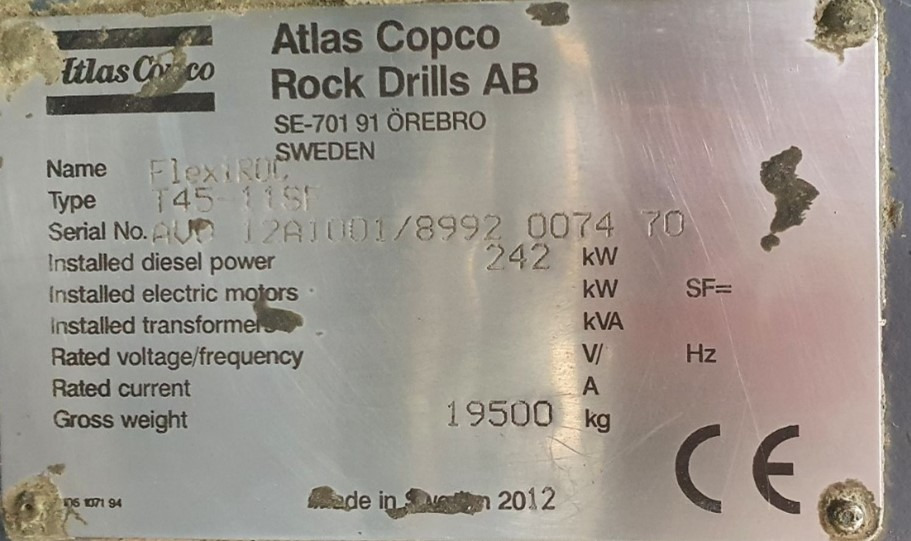 Foreuse Atlas Copco FlexiROC T45-11SF: photos 16