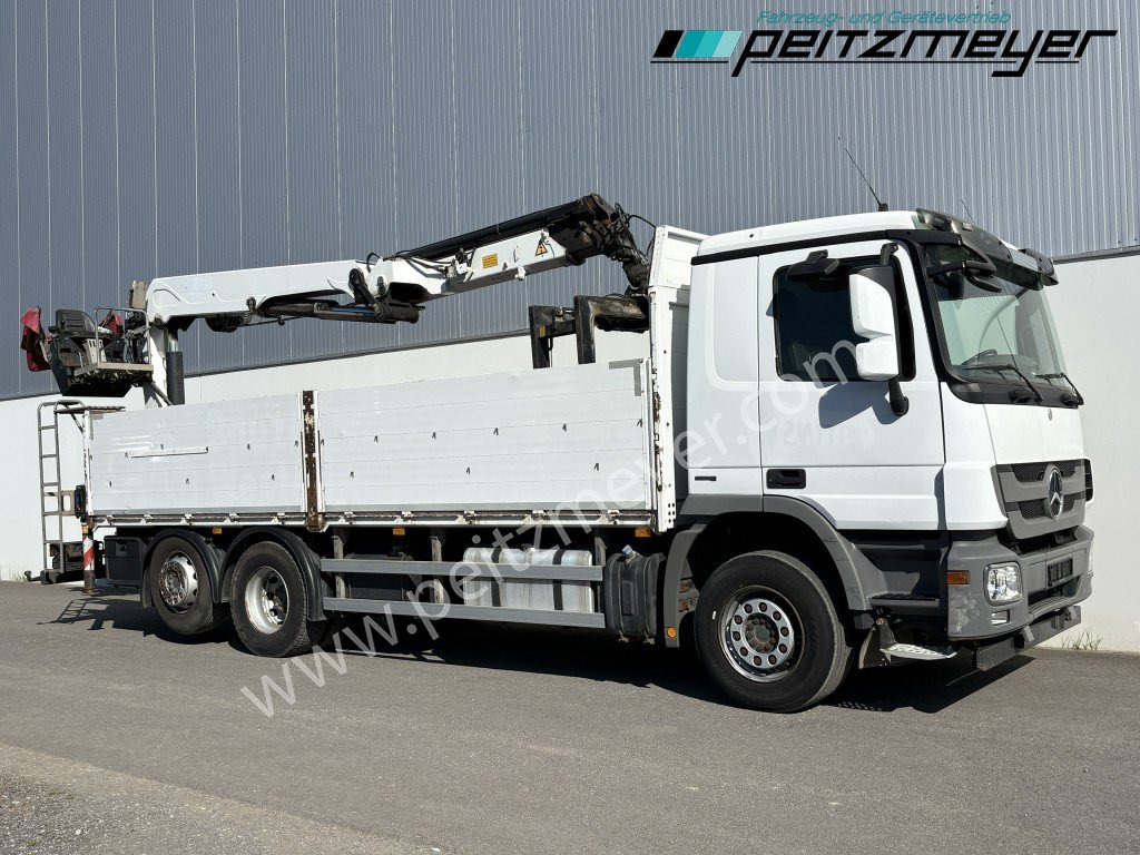 MERCEDES-BENZ Actros 2536 LL Pritsche HMF Heckkran m. Zange Baustoff - Camion plateau, Camion grue: photos 2 MERCEDES-BENZ Actros 2536 LL Pritsche HMF Heckkran m. Zange Baustoff - Camion plateau, Camion grue: photos 2