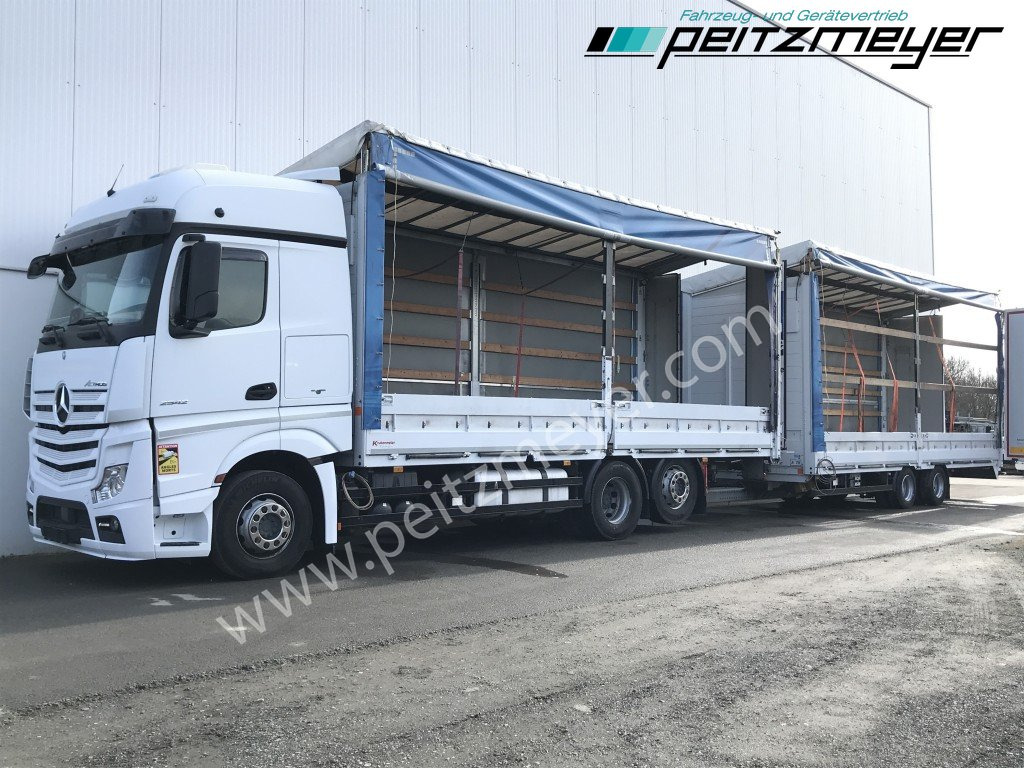MERCEDES-BENZ Actros 2542 LL Pritsche, EU 6, Klima, Standklima, - Camion à rideaux coulissants: photos 1 MERCEDES-BENZ Actros 2542 LL Pritsche, EU 6, Klima, Standklima, - Camion à rideaux coulissants: photos 1