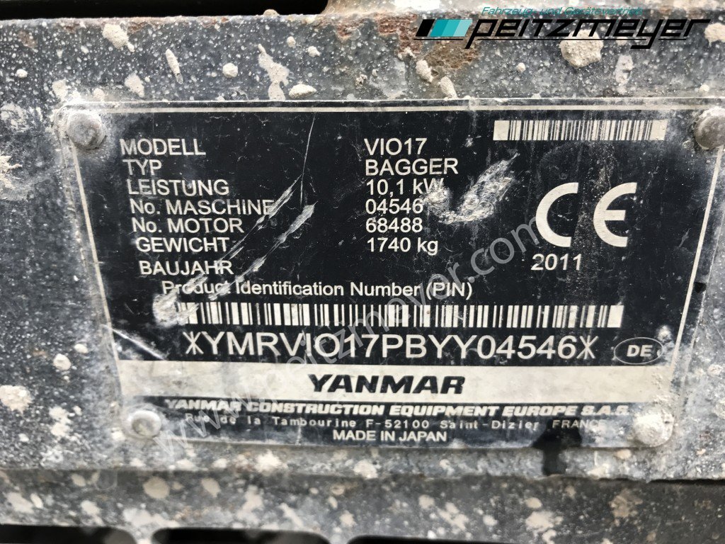 Mini pelle YANMAR MINIBAGGER Vio 17 verstellbares Fahrwerk Schnellwechsler mit 60 er und 100 Löffel: photos 14