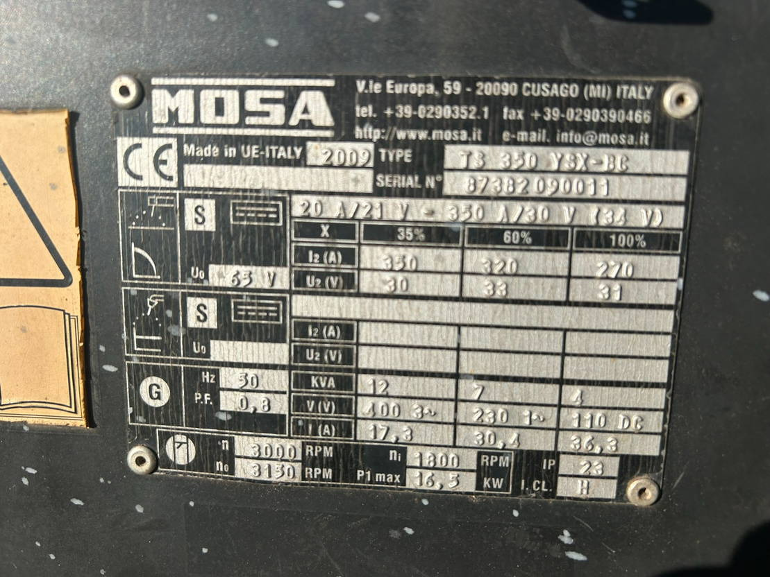 Mad Te huur Mosa TS 350 YSX aggregaat 12 KVA 230/280 v - Groupe électrogène: photos 5 Mad Te huur Mosa TS 350 YSX aggregaat 12 KVA 230/280 v - Groupe électrogène: photos 5