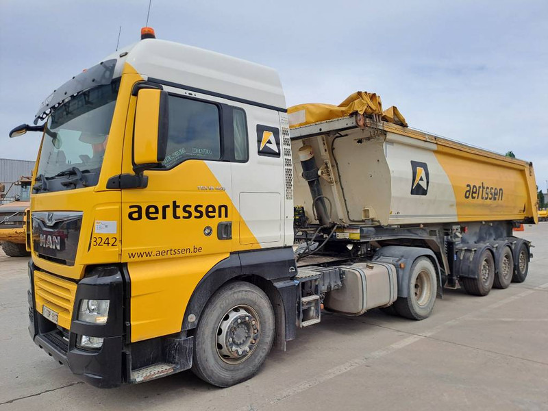MAN TGX 18.460 + 2013 STAS 3 axle tipper trailer - Tracteur routier: photos 1 MAN TGX 18.460 + 2013 STAS 3 axle tipper trailer - Tracteur routier: photos 1