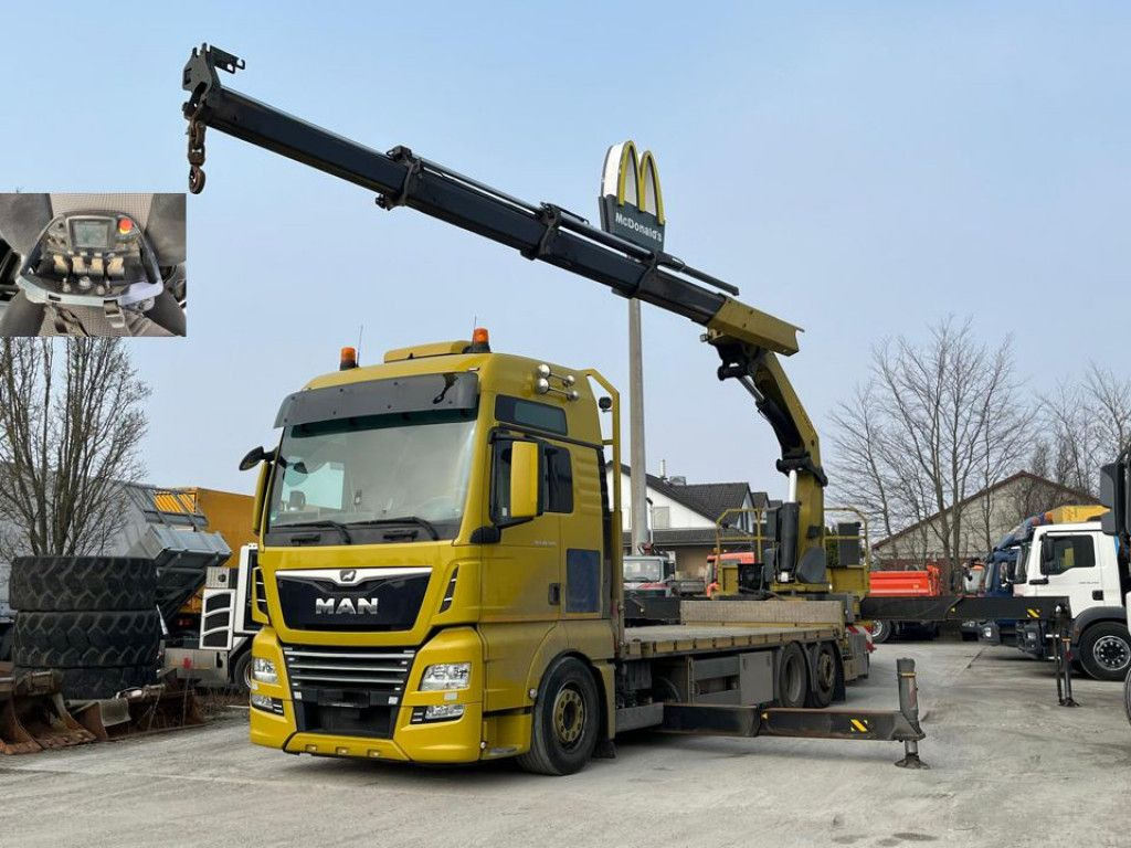 MAN TG-X 26.500 6x2-2 LL Pritsche Heckkran 53m/to, F - Camion grue: photos 1 MAN TG-X 26.500 6x2-2 LL Pritsche Heckkran 53m/to, F - Camion grue: photos 1