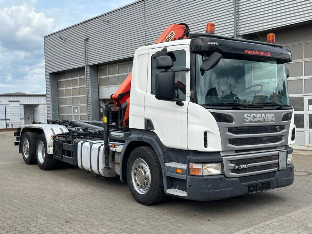 Scania P 360 6x2 Abrollkipper mit Kran Lift/Lenkachse Scania P 360 6x2 Abrollkipper mit Kran Lift/Lenkachse - Camion ampliroll, Camion grue: photos 2 Scania P 360 6x2 Abrollkipper mit Kran Lift/Lenkachse Scania P 360 6x2 Abrollkipper mit Kran Lift/Lenkachse - Camion ampliroll, Camion grue: photos 2