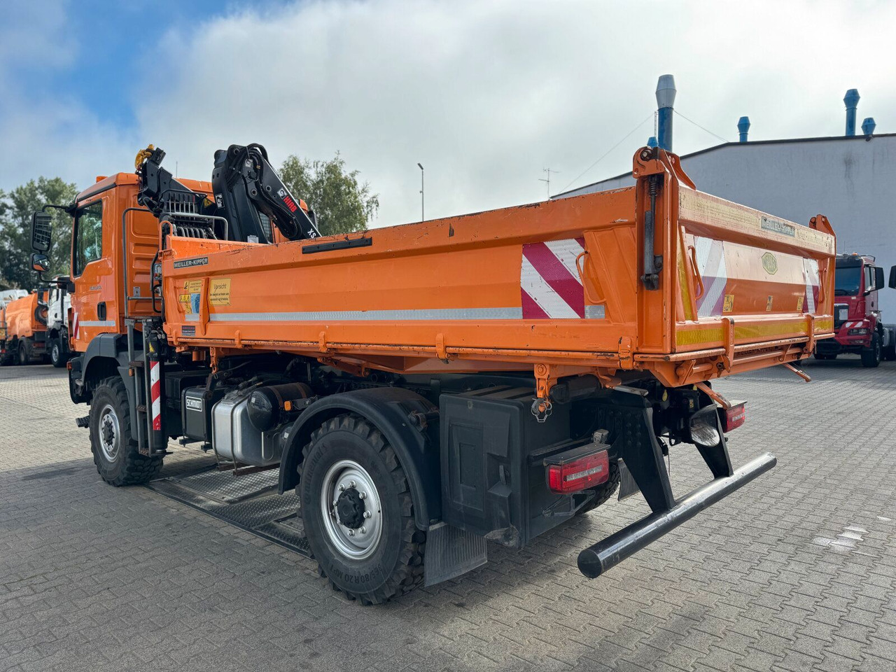 Camion benne, Camion grue MAN TGM 13.250 4x4 Kipper Kran HIAB Winterd.: photos 6