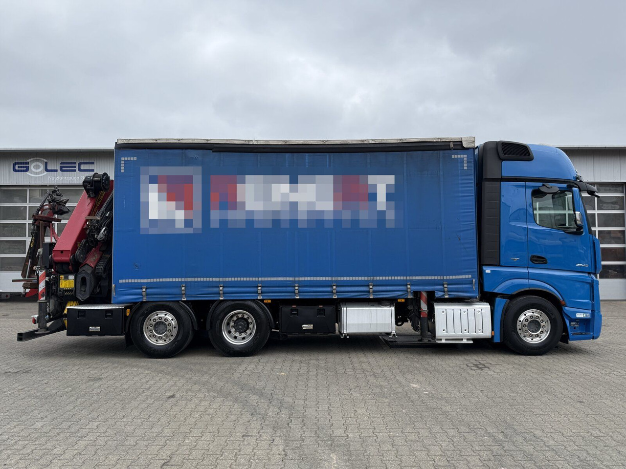 Mercedes-Benz Actros 6x2 Pritsche Kran Palfinger PK34002 + JIB - Camion à rideaux coulissants, Camion grue: photos 2 Mercedes-Benz Actros 6x2 Pritsche Kran Palfinger PK34002 + JIB - Camion à rideaux coulissants, Camion grue: photos 2