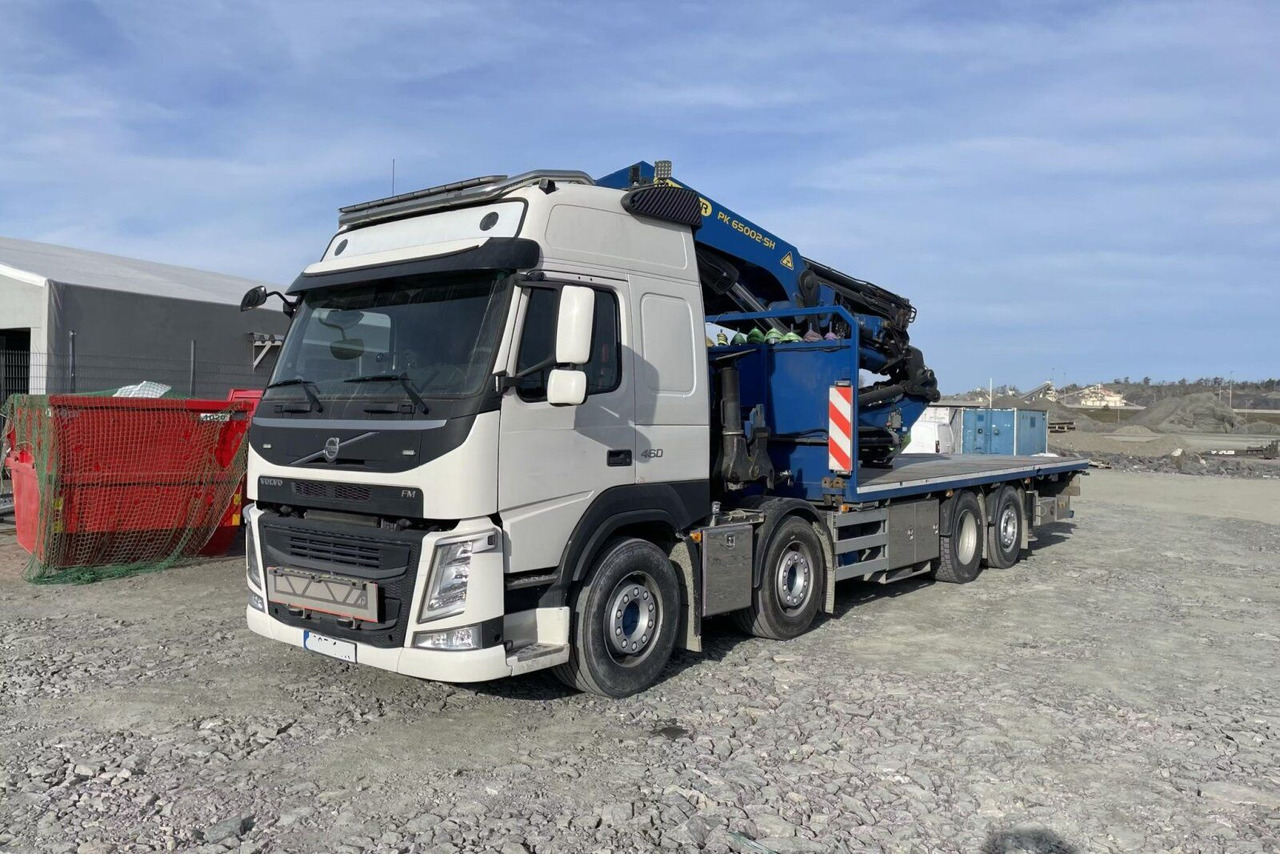 Volvo FM 460 8x2 EURO6 Pritsche Kran PALFINGER PK65002 - Camion plateau, Camion grue: photos 1 Volvo FM 460 8x2 EURO6 Pritsche Kran PALFINGER PK65002 - Camion plateau, Camion grue: photos 1