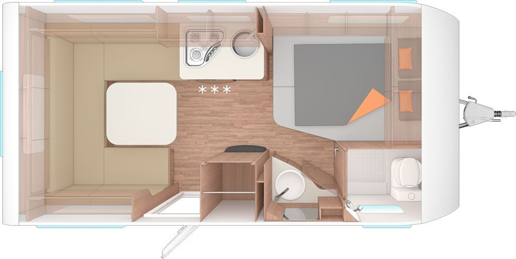 Weinsberg CaraOne 450 FU Dachklima/Markise - Caravane: photos 2 Weinsberg CaraOne 450 FU Dachklima/Markise - Caravane: photos 2