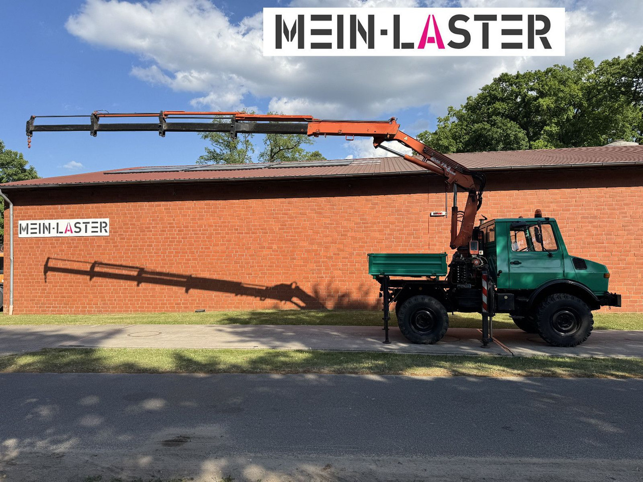 Camion grue Unimog U 1200 Atlas 75.2 Kran 14 m Funk FB  *1. Hand: photos 18