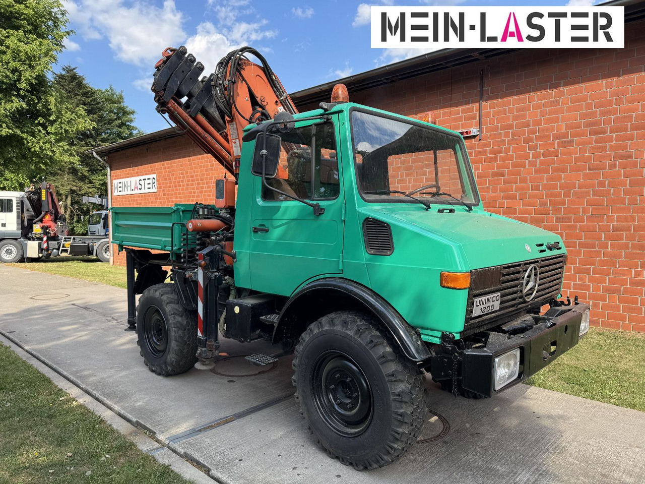 Camion grue Unimog U 1200 Atlas 75.2 Kran 14 m Funk FB  *1. Hand: photos 19