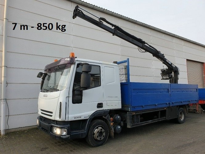 Iveco EuroCargo 80E 18 4x2 Euro Cargo ML 80 E 18, Hiab Kran 060-2 - Camion grue, Camion plateau: photos 1 Iveco EuroCargo 80E 18 4x2 Euro Cargo ML 80 E 18, Hiab Kran 060-2 - Camion grue, Camion plateau: photos 1