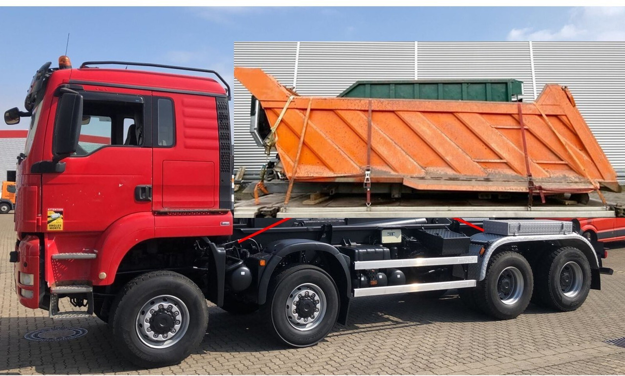 MAN TGS 41.480 8X8 BB TGS 41.480 8X8 BB, Bender Stahlmulde ca. 18m³, hydr. Heckklappe - Châssis cabine: photos 1 MAN TGS 41.480 8X8 BB TGS 41.480 8X8 BB, Bender Stahlmulde ca. 18m³, hydr. Heckklappe - Châssis cabine: photos 1