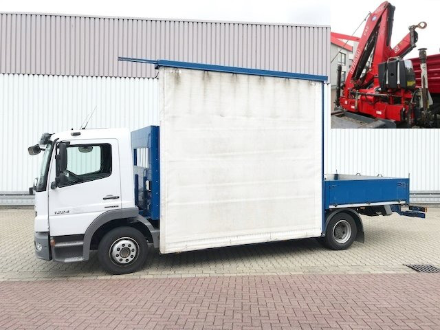 Mercedes-Benz Atego 1224 L 4x2 Atego 1224 L 4x2 Glastransporter, gegen Aufpreis Heckkran Fassi F95A21 - Camion plateau, Camion grue: photos 1 Mercedes-Benz Atego 1224 L 4x2 Atego 1224 L 4x2 Glastransporter, gegen Aufpreis Heckkran Fassi F95A21 - Camion plateau, Camion grue: photos 1