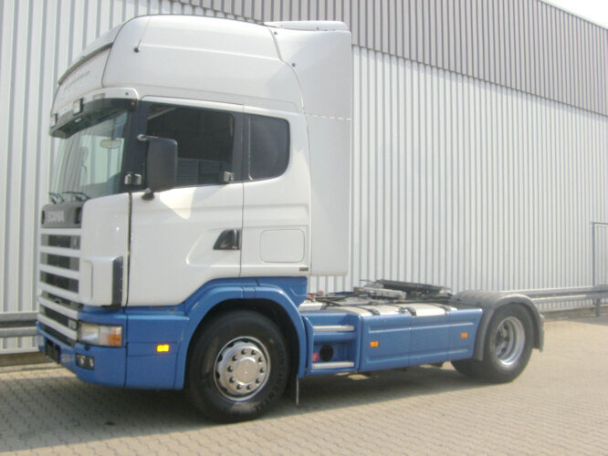 Scania 124 R 470 4x2 124R470 4x2, Kipphydraulik, 6 Zylinder - Tracteur routier: photos 1 Scania 124 R 470 4x2 124R470 4x2, Kipphydraulik, 6 Zylinder - Tracteur routier: photos 1
