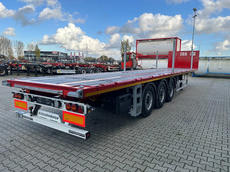 Kässbohrer NEU Heavy-Duty Platform, Heckbündig, Twistlocks (1x 40FT / 2x 20FT), ADR (EX/II, EX/III, FL, AT), Rungtasschen, Scheibebremsen - Semi-remorque plateau: photos 3 Kässbohrer NEU Heavy-Duty Platform, Heckbündig, Twistlocks (1x 40FT / 2x 20FT), ADR (EX/II, EX/III, FL, AT), Rungtasschen, Scheibebremsen - Semi-remorque plateau: photos 3