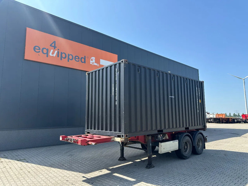 Krone 2-axle 20FT chassis + 20FT DV 8'6" container ONE-WAY - Semi-remorque porte-conteneur/ Caisse mobile: photos 1 Krone 2-axle 20FT chassis + 20FT DV 8'6" container ONE-WAY - Semi-remorque porte-conteneur/ Caisse mobile: photos 1