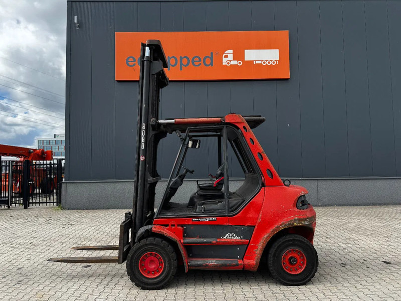 Linde H80D FORKLIFT, 8000KG, duplex, 6 cil. Deutz diesel, 14.934hrs, - Chariot élévateur diesel: photos 2 Linde H80D FORKLIFT, 8000KG, duplex, 6 cil. Deutz diesel, 14.934hrs, - Chariot élévateur diesel: photos 2