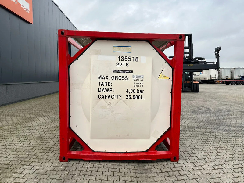 SINGAMAS 20FT ISO, 26.000L/1-COMP/3 BAFFELS/3 manholes, 5Y inspection: 06/2027 - Cuve de stockage: photos 5 SINGAMAS 20FT ISO, 26.000L/1-COMP/3 BAFFELS/3 manholes, 5Y inspection: 06/2027 - Cuve de stockage: photos 5