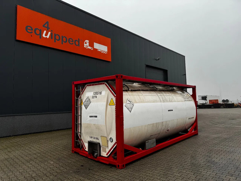 SINGAMAS 20FT ISO, 26.000L/1-COMP/3 BAFFELS/3 manholes, 5Y inspection: 07/2027 - Conteneur citerne: photos 1 SINGAMAS 20FT ISO, 26.000L/1-COMP/3 BAFFELS/3 manholes, 5Y inspection: 07/2027 - Conteneur citerne: photos 1