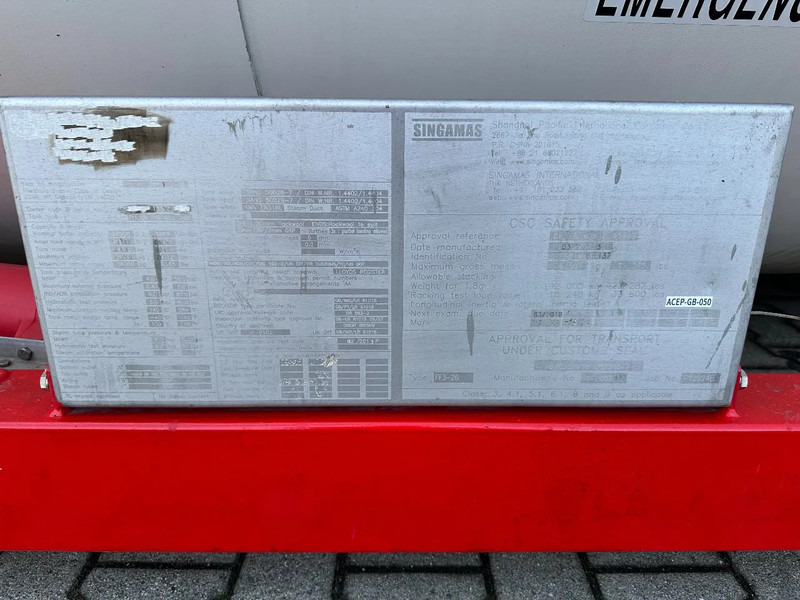 Cuve de stockage pour transport de carburant SINGAMAS 20FT ISO, 26.000L/1-COMP/3 BAFFELS/3 manholes, ADR inspectio valid till: 07/2025: photos 12