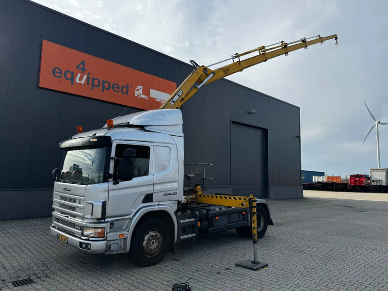 Scania P114-340 + HIAB 19-5 crane + remote / Euro-3 / 3 pedals / NL-truck / APK: 12-2025 - Camion grue: photos 2 Scania P114-340 + HIAB 19-5 crane + remote / Euro-3 / 3 pedals / NL-truck / APK: 12-2025 - Camion grue: photos 2