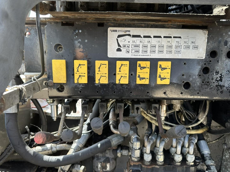 Semi-remorque plateau Kwb 2-AS KRAANWAGEN + HIAB 377 E-4 HIPRO + JIB 100X-3 + RADIO + ROTATOR - SAF assen - LUCHTVERING - BELGISCHE KENTEKEN: photos 16