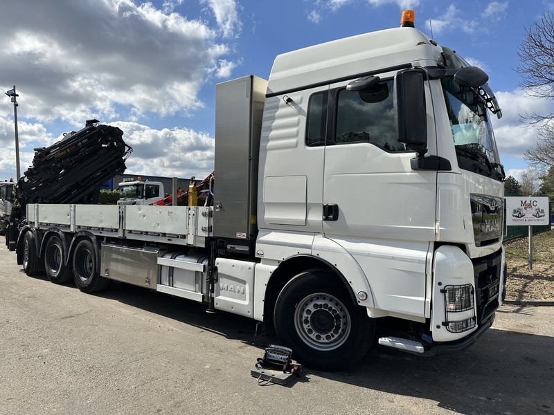 MAN TGX 35.420 8x4-4 TRIDEM PRTISCHE 6m40 + KRAN (26m!) HIAB X-HIPRO 408 E-5 + JIB 100X-5 - *306.245km* - BE TRUCK - Camion plateau, Camion grue: photos 1 MAN TGX 35.420 8x4-4 TRIDEM PRTISCHE 6m40 + KRAN (26m!) HIAB X-HIPRO 408 E-5 + JIB 100X-5 - *306.245km* - BE TRUCK - Camion plateau, Camion grue: photos 1