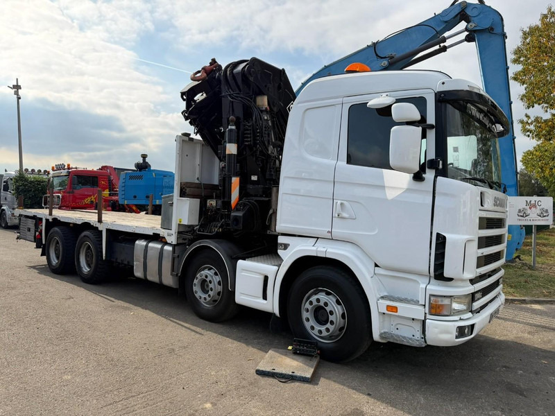 Scania 114C-380 8x4 + CRANE HIAB 700 E-5 - PLATFORM 6m80 + TWISTLOCKS - MANUAL - RETARDER - STEEL SPRING / BIG AXLE HUB REDUCTION - AP ACHSEN - Camion grue: photos 2 Scania 114C-380 8x4 + CRANE HIAB 700 E-5 - PLATFORM 6m80 + TWISTLOCKS - MANUAL - RETARDER - STEEL SPRING / BIG AXLE HUB REDUCTION - AP ACHSEN - Camion grue: photos 2