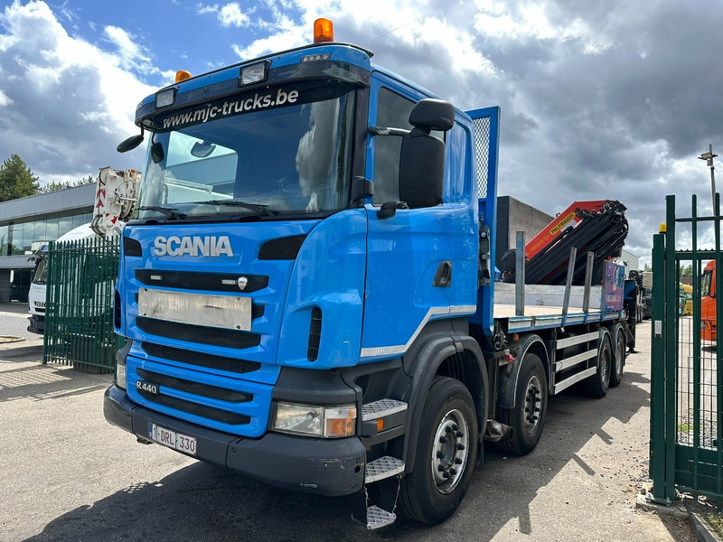 Scania G440 8x4 PRITSCHE + KRAN (26.5m!) PALFINGER PK78002 SH G 8x + 1 + WINCH - PLATFORM 6m25 - MANUAL - HUB REDUCTION - STEEL SPRING - EURO 5 - BE TRUCK - Camion plateau, Camion grue: photos 3 Scania G440 8x4 PRITSCHE + KRAN (26.5m!) PALFINGER PK78002 SH G 8x + 1 + WINCH - PLATFORM 6m25 - MANUAL - HUB REDUCTION - STEEL SPRING - EURO 5 - BE TRUCK - Camion plateau, Camion grue: photos 3
