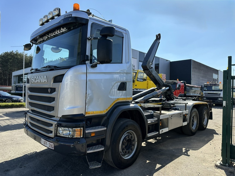 Scania G450 6x4 HOOKLIFT / HAAKSYSTEEM AJK 20T - 5760mm - 3m90 WB - HUB REDUCTION / STEEL SUSPENSION - EURO 6 - BE TRUCK - Camion ampliroll: photos 3 Scania G450 6x4 HOOKLIFT / HAAKSYSTEEM AJK 20T - 5760mm - 3m90 WB - HUB REDUCTION / STEEL SUSPENSION - EURO 6 - BE TRUCK - Camion ampliroll: photos 3