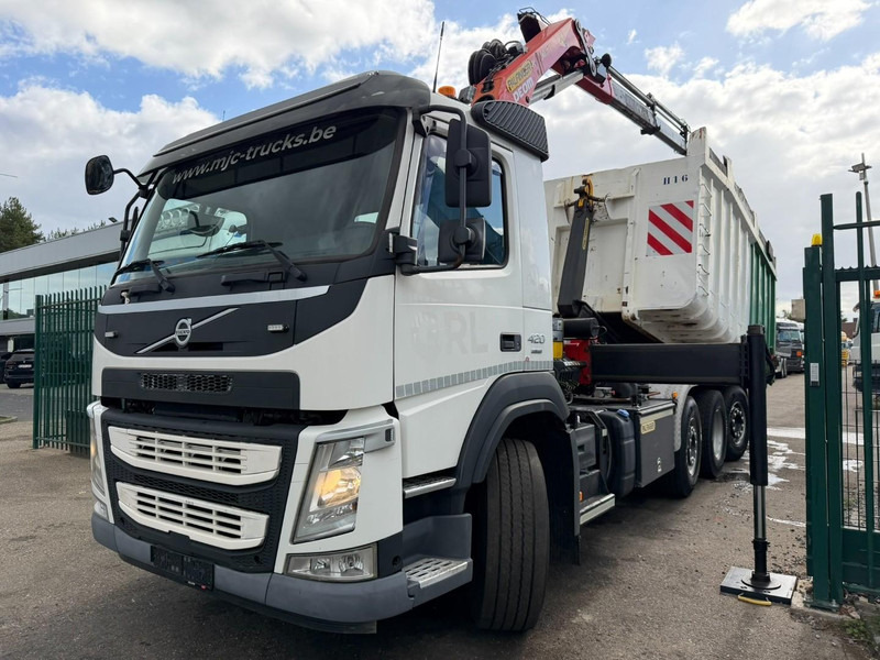 Volvo FM 420 8x2 HOOKLIFT + CRANE PALFINGER PK19.001 SLD B - *294.000km* - EURO 6 - LIFT + STEERING AXLE - I SHIFT - BE TRUCK - Camion ampliroll, Camion grue: photos 3 Volvo FM 420 8x2 HOOKLIFT + CRANE PALFINGER PK19.001 SLD B - *294.000km* - EURO 6 - LIFT + STEERING AXLE - I SHIFT - BE TRUCK - Camion ampliroll, Camion grue: photos 3