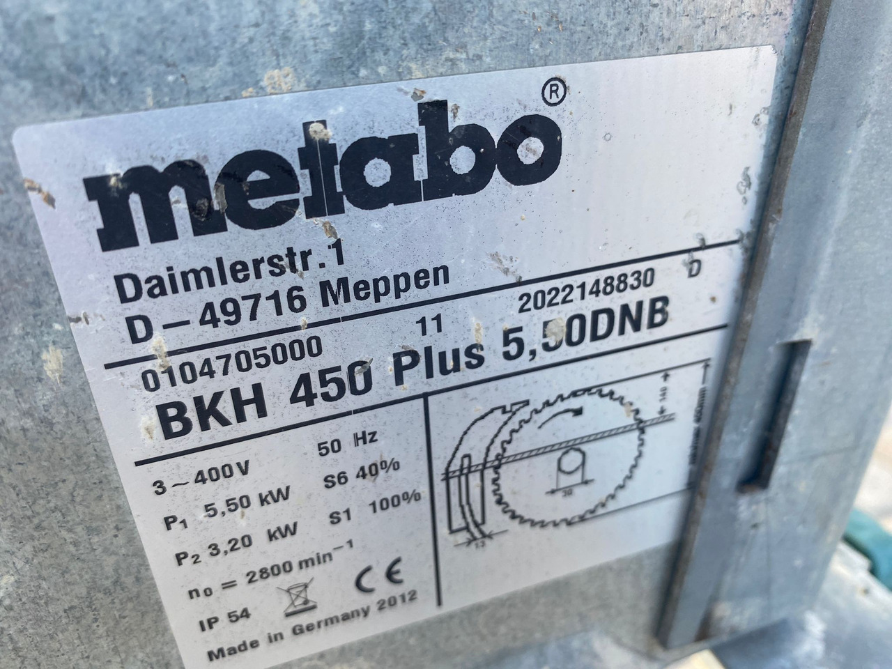 METABO BKH 450 /5,5 DNB - Machine à bois: photos 3 METABO BKH 450 /5,5 DNB - Machine à bois: photos 3