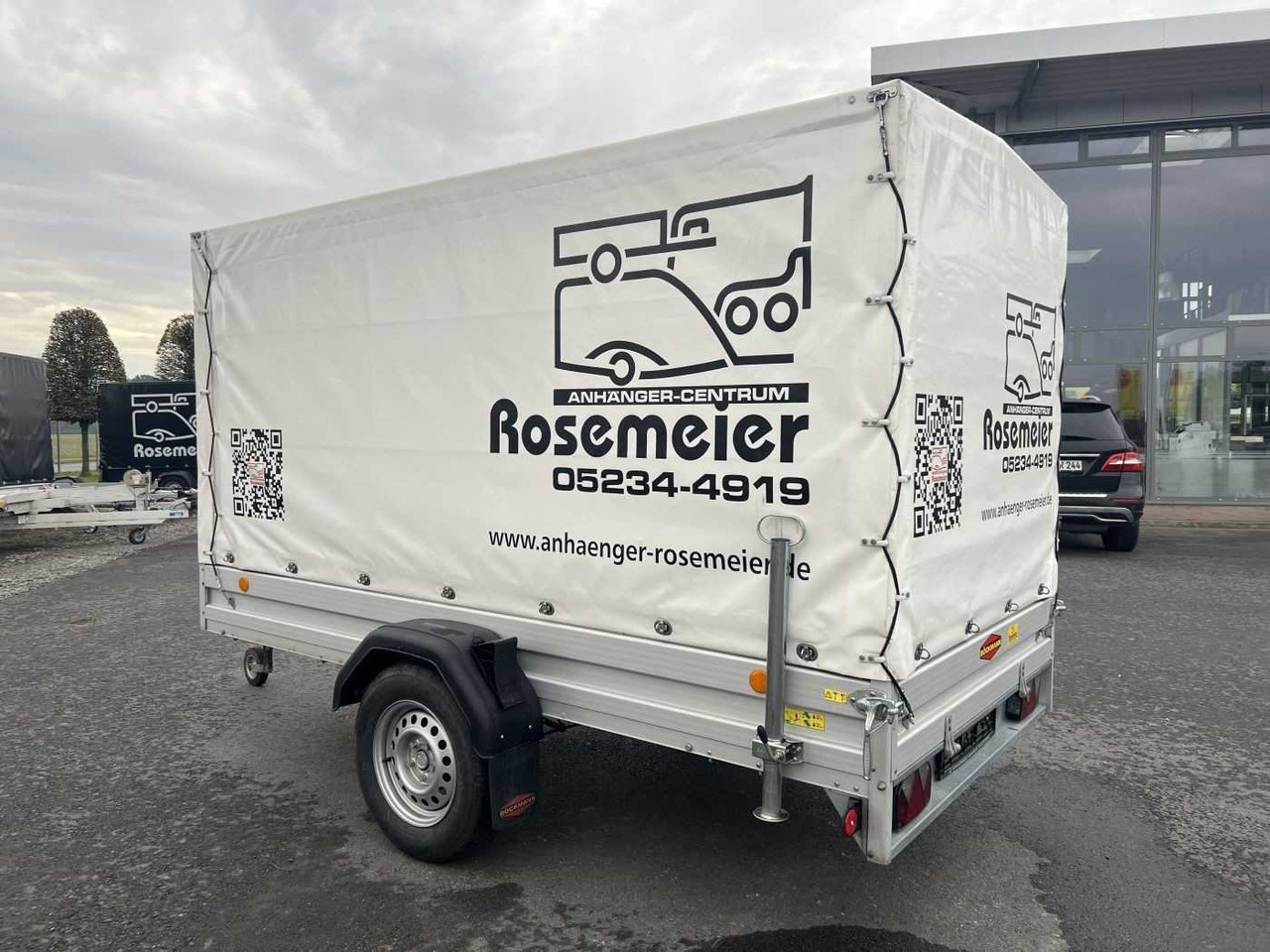 BOECKMANN TL-AL 3015/135 Plane weiß Kastenanhänger gebrems - Remorque voiture: photos 4 BOECKMANN TL-AL 3015/135 Plane weiß Kastenanhänger gebrems - Remorque voiture: photos 4