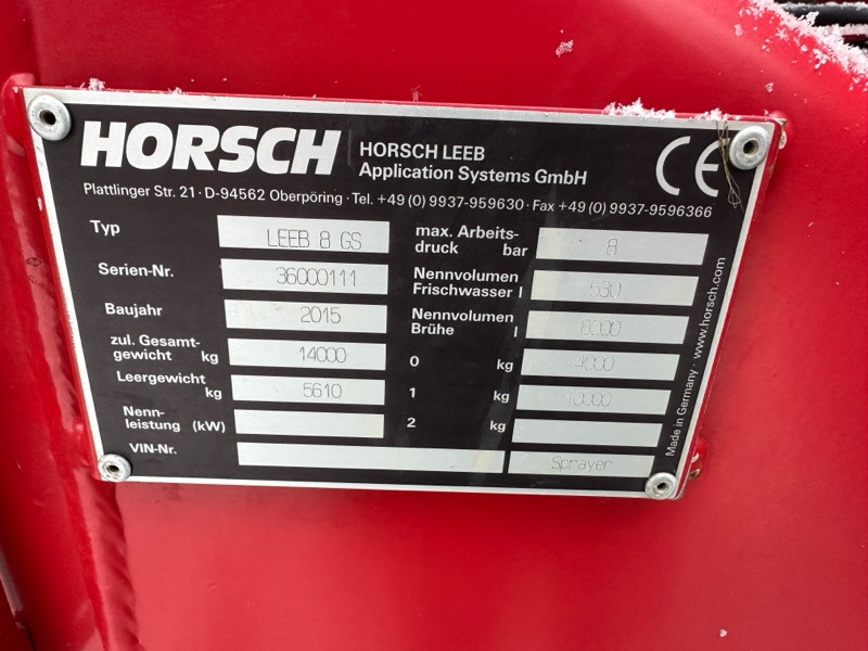 Horsch LEEB 8 GS - Pulvérisateur: photos 2 Horsch LEEB 8 GS - Pulvérisateur: photos 2