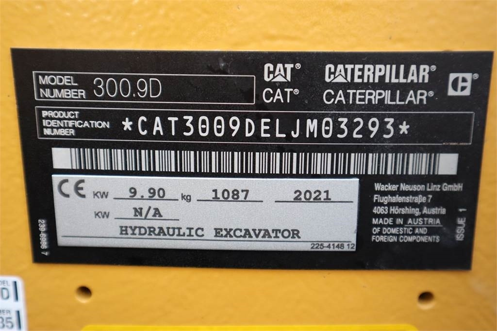 Mini pelle CAT 300.9D NEW, Valid inspection, *Guarantee! Hydr Qui: photos 6